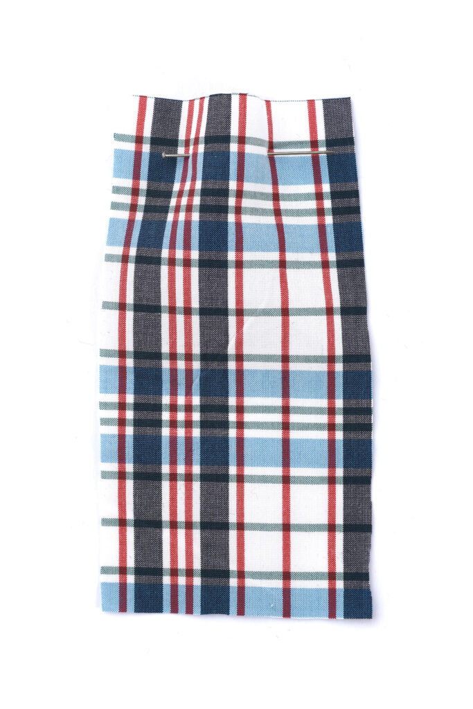 CADENCE cotton shirting in white, dark blue, blue, red and green