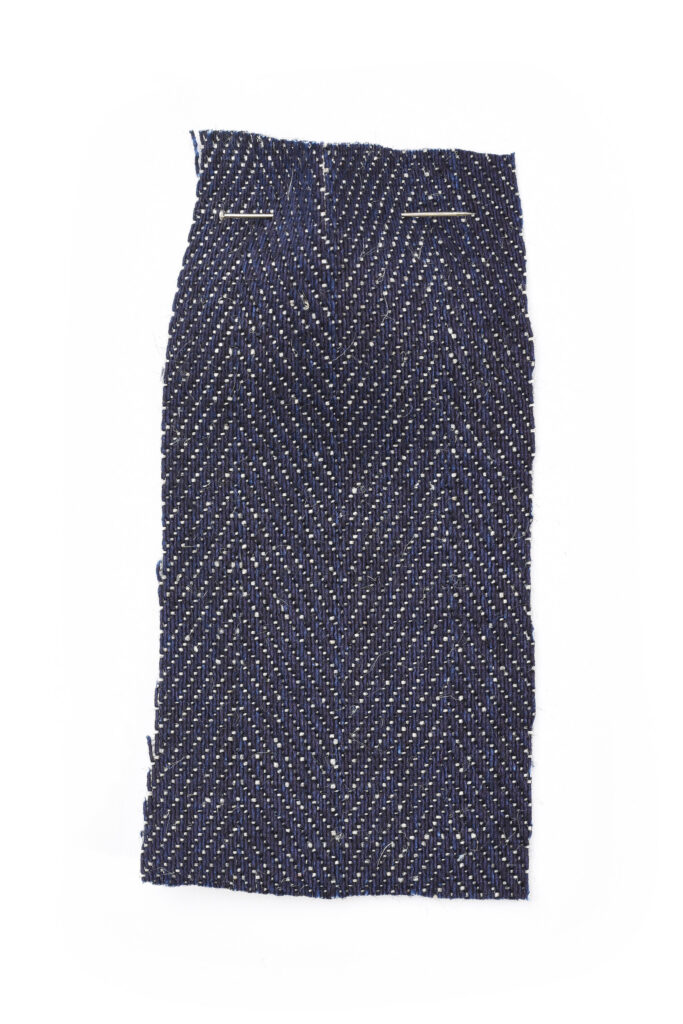 CHEVVY cotton linen herringbone denim
