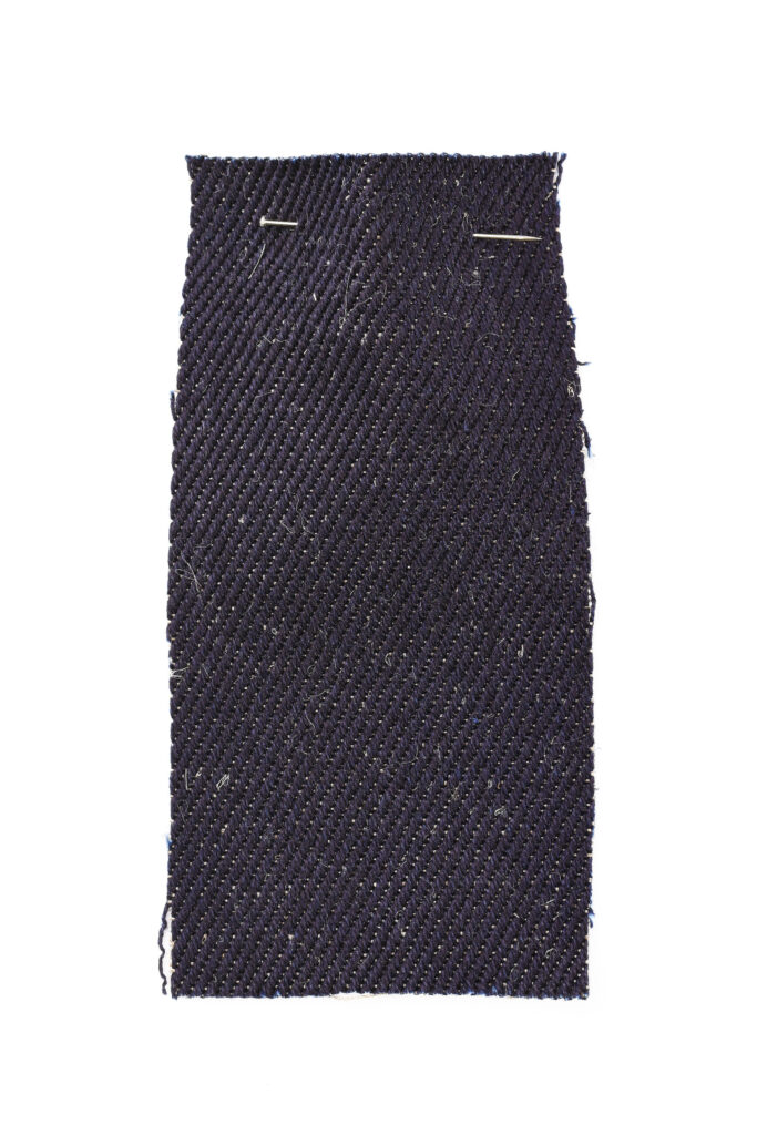 DENIM LIN BRUT cotton linen denim with a flax coloured weft