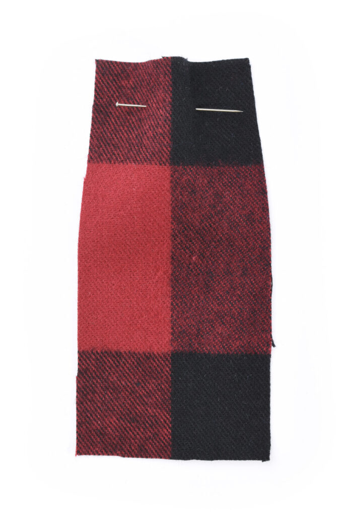 EMBER black and red square check flannel shirting