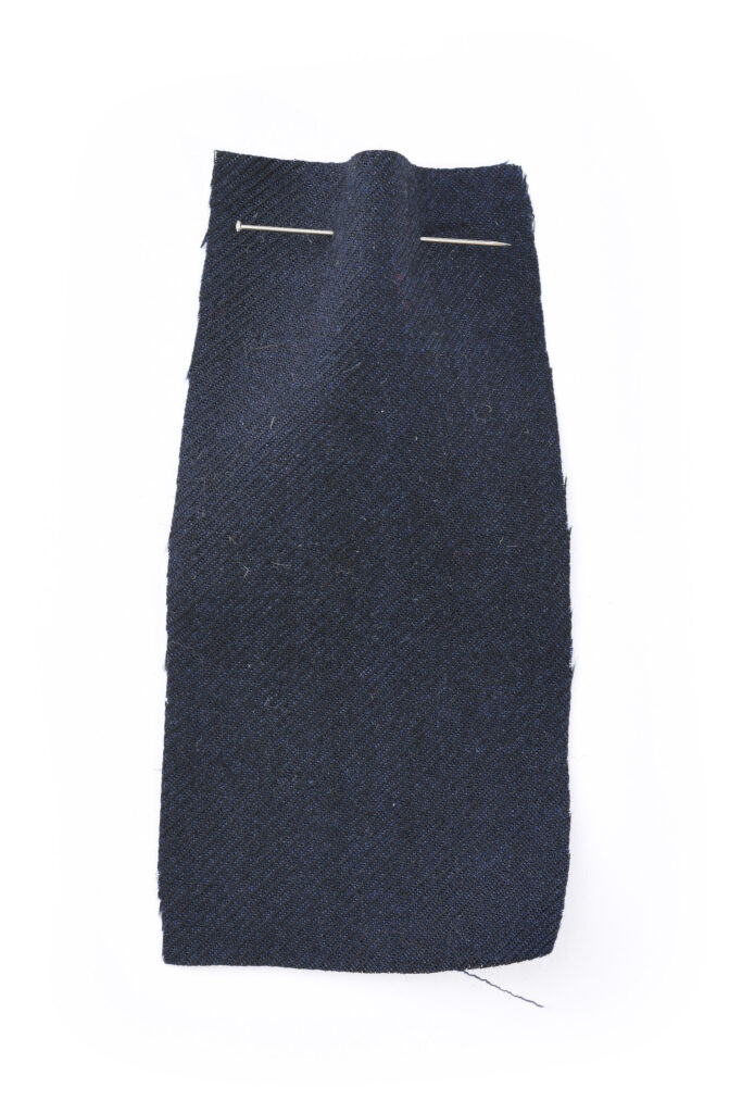 ENZO wool and cotton twill shirting in an inky blue